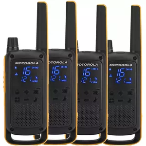 Motorola Talkabout T82 Extreme Quad Pack two-way radio 16 channels Black, Orange