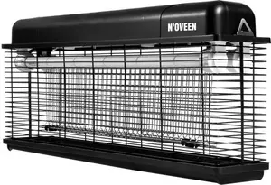 Insecticidal lamp NOVEEN IKN45 IPX4 black – electric indoor insect trap, splash-resistant IPX4
