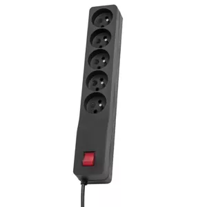 LESTAR 1966008404 power extension 1 m 5 AC outlet(s) Indoor Black