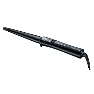 Плойка‑конус Remington REM-CI95 — керамический нагрев, макс. 210 °C, ЖК‑экран, шнур 3 м, чёрная