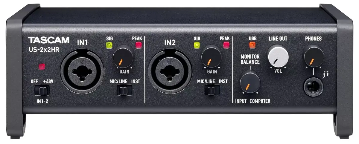 Tascam US-2X2HR аудиоинтерфейс 2 входа 192 кГц Photo 2