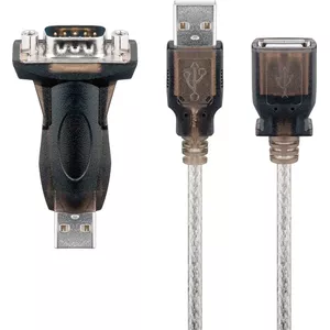 Goobay USB Serial RS232 Converter Mini Transparent 1.5m USB Type-A