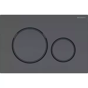 Flush plate GEBERIT 115.882.16.1 for Geberit cistern, Black/Red, 246×164×12 mm