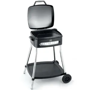 Electric Barbecue Fritel BBQ 3278 Tabletop 2000 W Black Red with Lid and Adjustable Thermostat