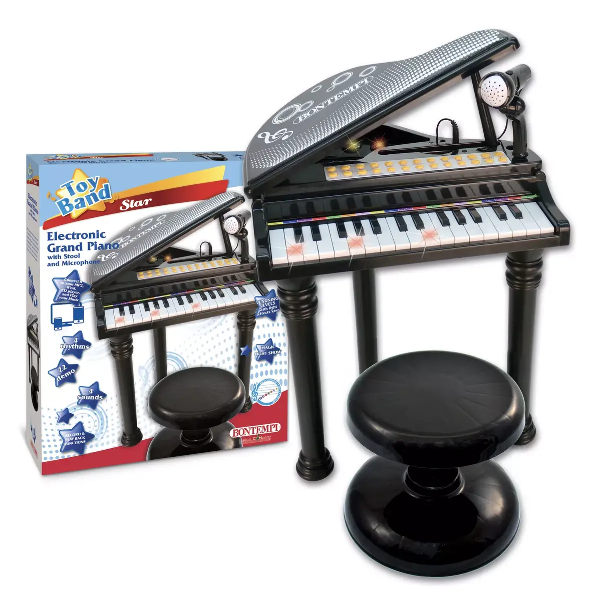 Bontempi elektroniskās klavieres ar krēsliņu un mikrofonu Photo 3