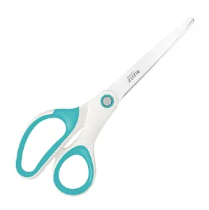 Leitz WOW 53192051 Office Scissors Straight Cut Titanium Stainless Steel Blue White