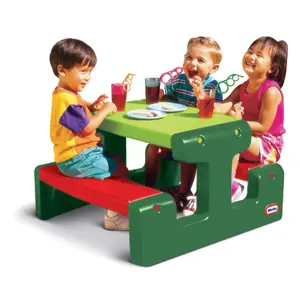 Children’s Picnic Table Little Tikes Junior Picnic Table Evergreen — plastic, for 4 children, max 23 kg/person, 713×773×456 mm