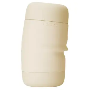 Masturbator TENGA Puffy silicone brown — handheld squeeze cup, internal textured sleeve, 16.5 cm length