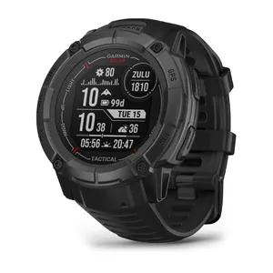 Viedpulkstenis GARMIN Instinct 2X Solar Tactical Edition — 50 mm polimēra korpuss, 1.1" MIP displejs, saules uzlāde, GPS/GLONASS/Galileo, 10 ATM