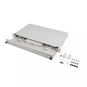 Fiber patch panel LANBERG FOP1-24SD-LQS 19" 1U 24xSC Duplex 24xLC Quad