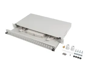 Fiber patch panel LANBERG FOP1-24SD-LQS 19" 1U 24xSC Duplex 24xLC Quad