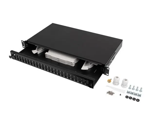 Patch panel 1U Lanberg FOP1-24SD-LQB Tērauds