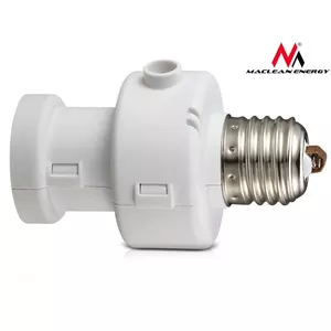 Lamp holder with twilight sensor and timer MACLEAN MCE21W E27 100W white