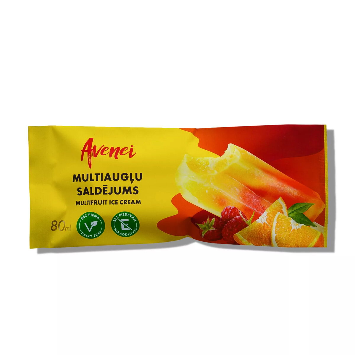 Avenei Multiaugļu augļu saldējums 80g, 450-15524
