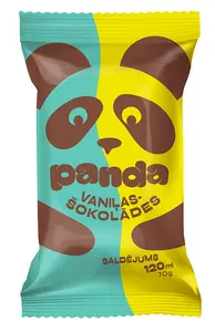Druvas saldējums Vanilla and Chocolate Ice Cream PANDA in a Waffle Cup 120 ml