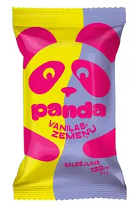 Druvas saldējums PANDA Vanilla and Strawberry Ice Cream in a Waffle Cup 120ml