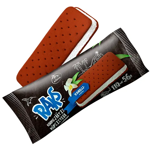 Raks Vaniļas saldējums starp cepumiem 110ml