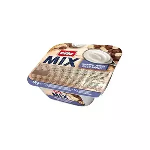 Yogurt Müller MIX Chantilly with Wafers 5.8% 130g - flavored stirred yogurt with wafer pieces