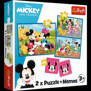 TREFL DISNEY Puzles komplekts Mikijs 30 gab + 48 gab + 24 memo