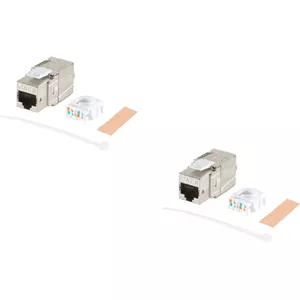 Keystone Jack ShiverPeaks Cat 8.1 Metal BS08-45003-2, aizsargāts RJ45 modulītis augstas ātruma Ethernet