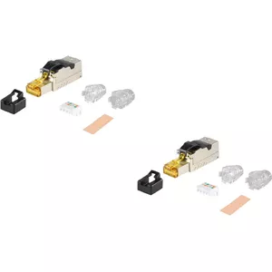 RJ45 Cat.8.1 Network Connector ShiverPeaks BS08-45001-2 Metal Field Configurable