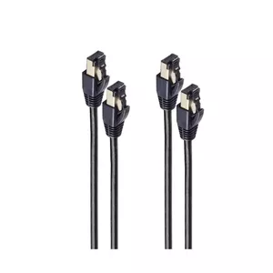 Tīkla kabelis ShiverPeaks BS08-41085-2 15m Cat8.1 F/FTP Melns