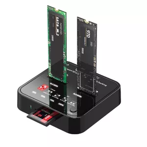 Mediju dublikators CoreParts MS-CLONER-M2-SD melns USB Type-C M.2