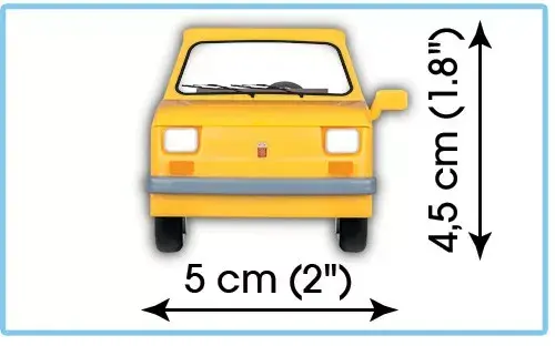 Cobi Fiat 126p 1:35 scale model kit Photo 6