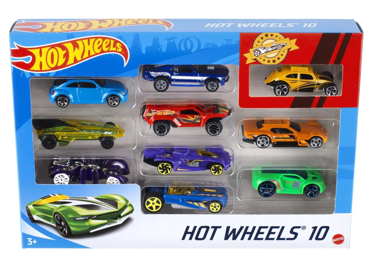 Transportlīdzekļu komplekts Hot Wheels 10, HOT-54886