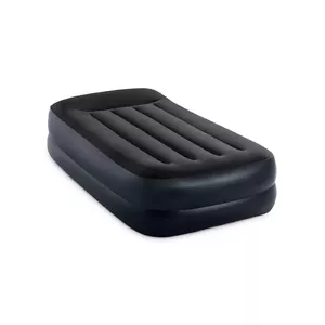 Piepūšamais vienvietīgs matracis Intex DuraBeam+ Pillow Rest Raised — 1910×990×420 mm, vinils, melns/zils