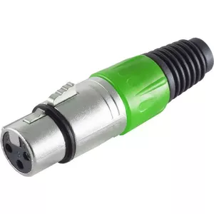 XLR savienotājs ShiverPeaks BS55022-G zaļš — 3-pin vīriešu audio savienotājs