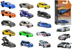 Mechanical toy set Majorette Racing Cars 18 types — assortment of 18 miniature pull-back cars