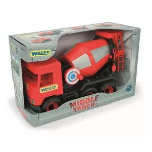 Игровой бетономешалка Wader Middle Truc 38 см — красная, в коробке
