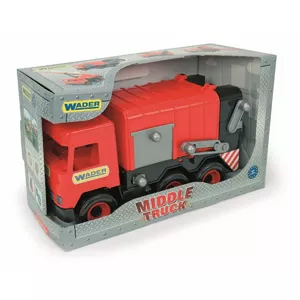 Игрушечный мусоровоз Wader 32113 красный, 38 см