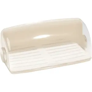 Bread box Curver 27129 cream – plastic bread storage box 38.8×25.5×16 cm