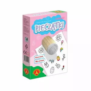 Small stamps and stickers for girls, Alexander model 1850 — craft stamps and adhesive stickers set