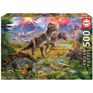 Пазл Educa Dinosaur Gathering 500 деталей, 235×335 мм, возраст 10–99 лет