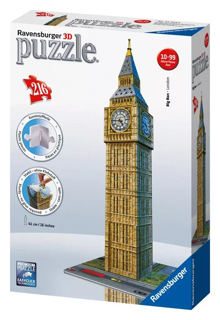 3D puzlis Ravensburger Big Ben — 216 detaļas Photo 2