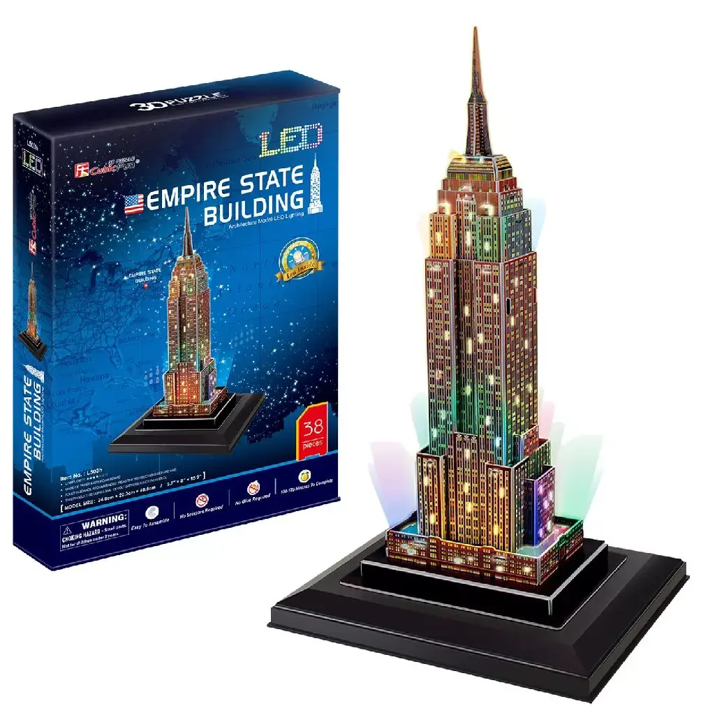 CubicFun Empire State Building 3D Puzzle with LED Photo 2