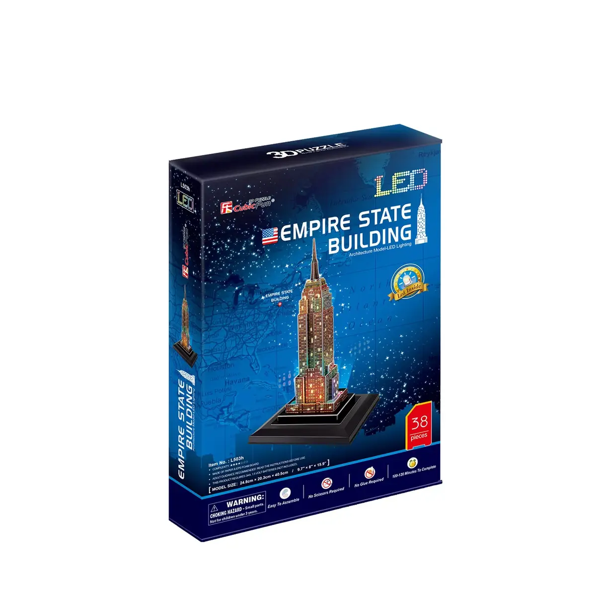 CubicFun Empire State Building 3D Puzzle with LED Photo 4