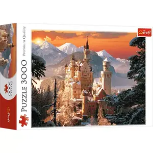 Sajūgu puzle Trefl 33025 3000 gabali Neuschwanstein Ziemas pils