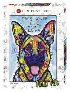 Saliekamā mīkla Heye Dogs Never Lie — 1000 gab., mākslas attēls, platums 500 mm