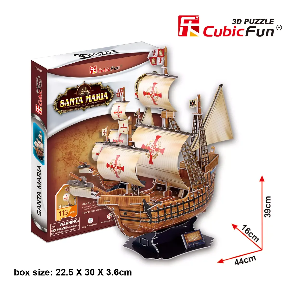 3D-пазл cubicfun Santa Maria T4008H Photo 4