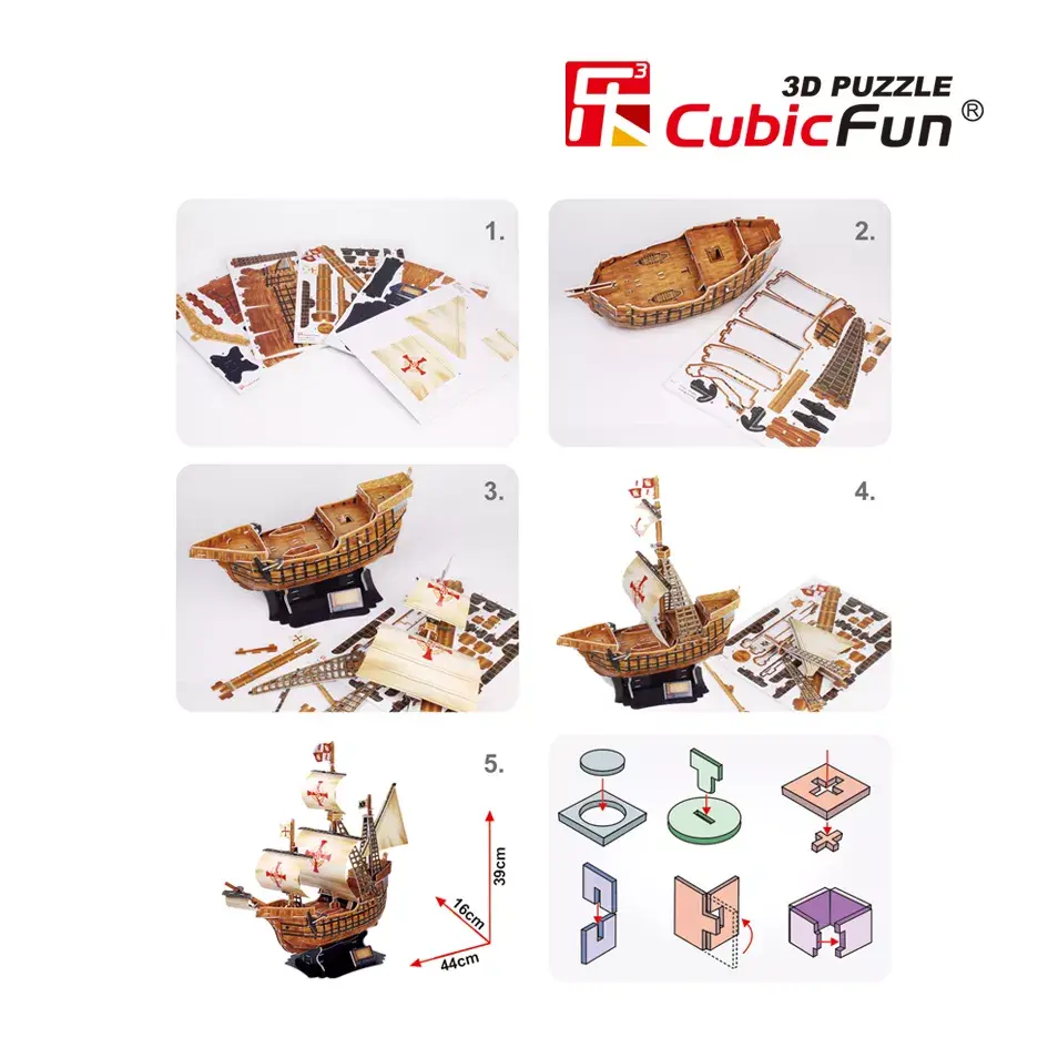 3D-пазл cubicfun Santa Maria T4008H Photo 6