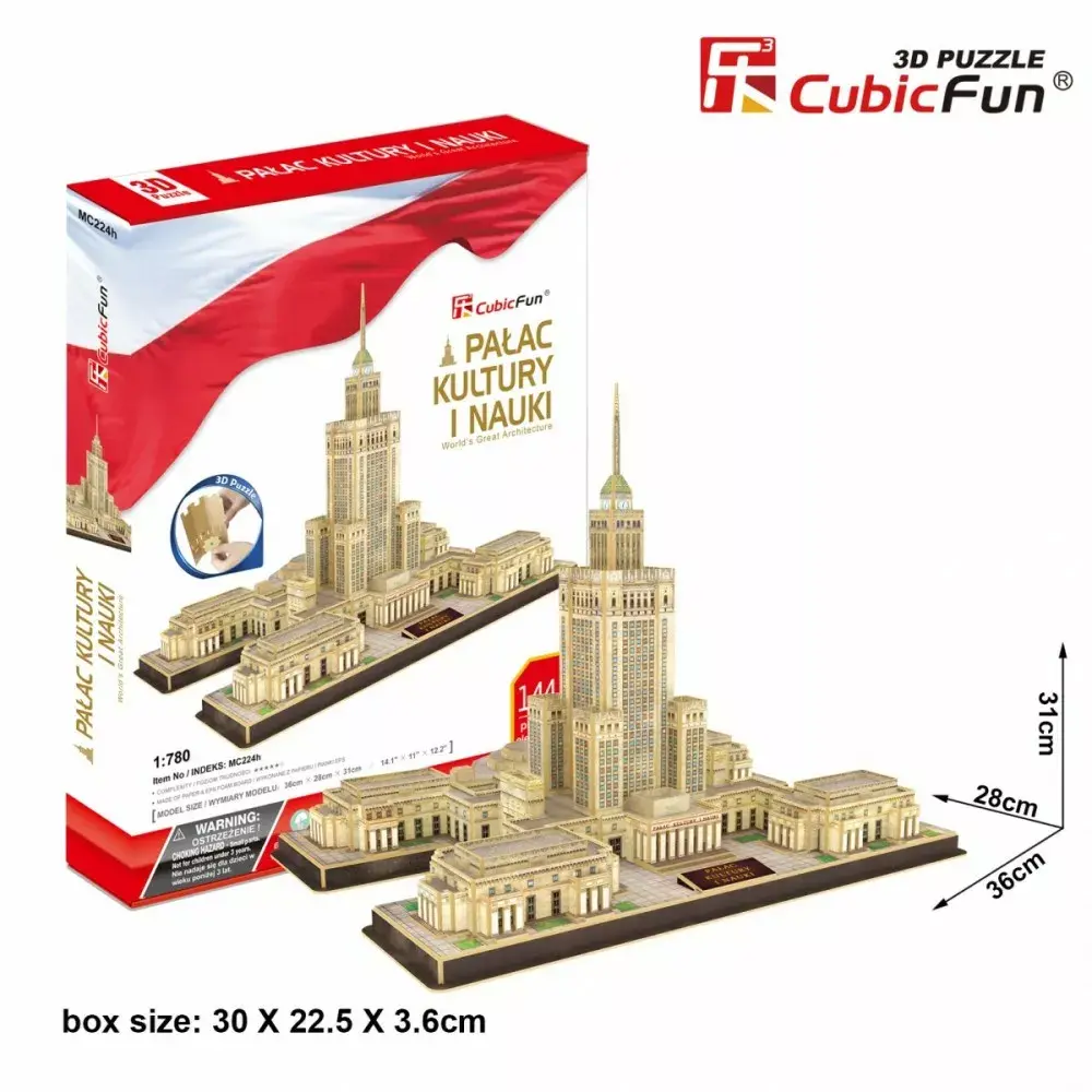 3D puzle Cubicfun Kultūras un Zinātnes pils 144 Photo 4
