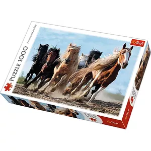Пазл TREFL 10446 — 1000 деталей, 480×480 мм, скачущие лошади, 12+