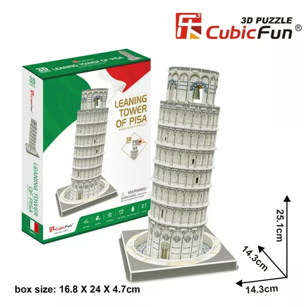 3D-пазл cubicfun Пизанская башня 306-20241 Photo 2