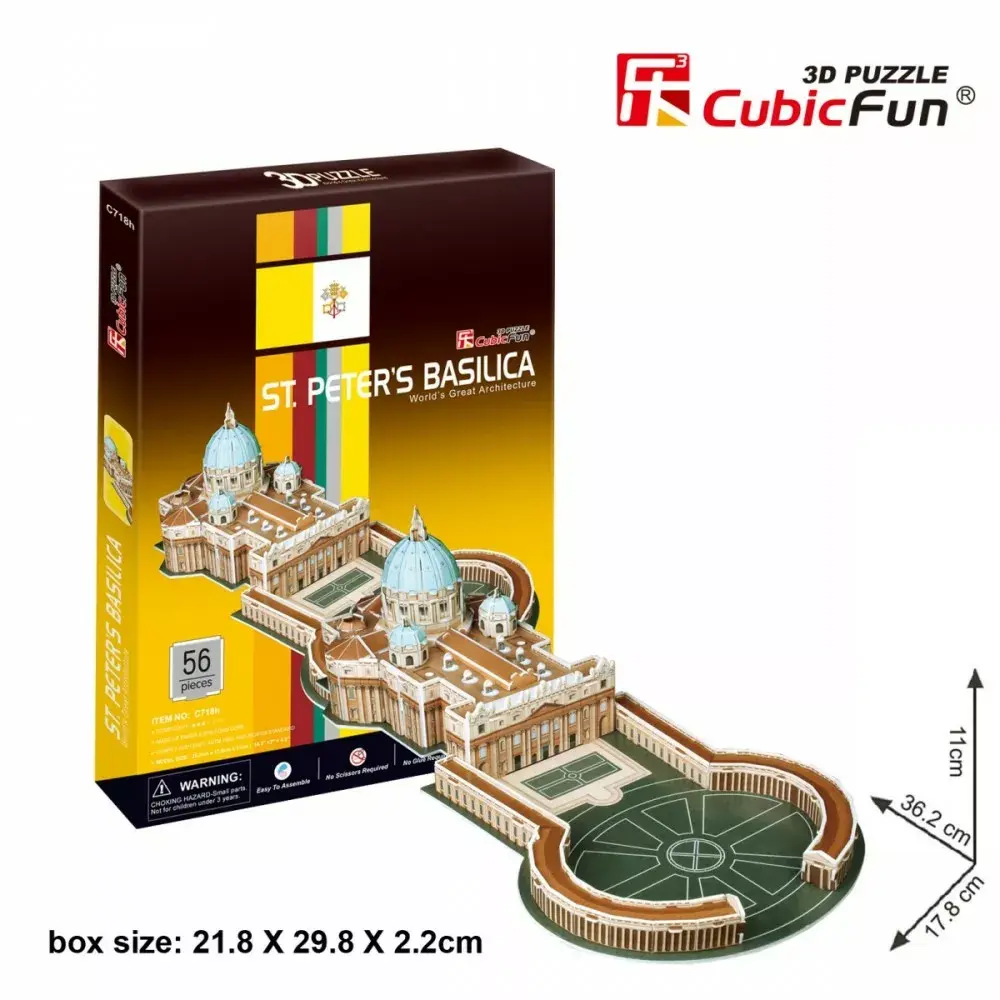 3D Puzzle Cubicfun Basilica of St. Peter 306-20244/20718 Photo 2