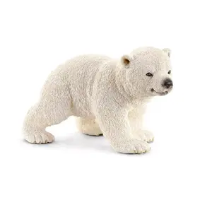 Figure Schleich Polar bear cub walking – plastic wildlife toy figure, recommended age 3+
