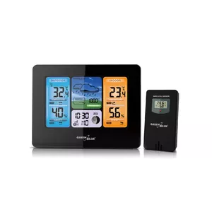 LCD Battery Wi-Fi Thermometer Hygrometer Greenblue 46003 Black
